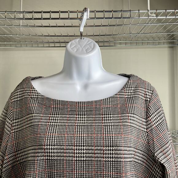 Talbots Houndstooth Plaid Career Blouse Size 1X Old Money Academia Preppy‎ - Picture 7 of 10